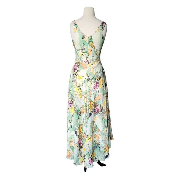 Peruvian Connection Tahitian Flowers Maxi Dress Small Green Floral Tropical NEW - Picture 7 of 16